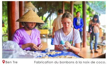 ben tre fabrication du bonbons à la noix de coco