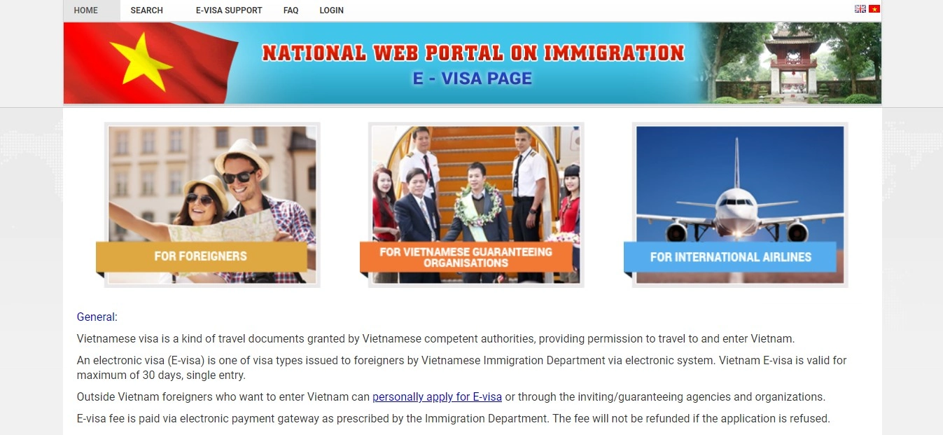 e visa tourisme vietnam