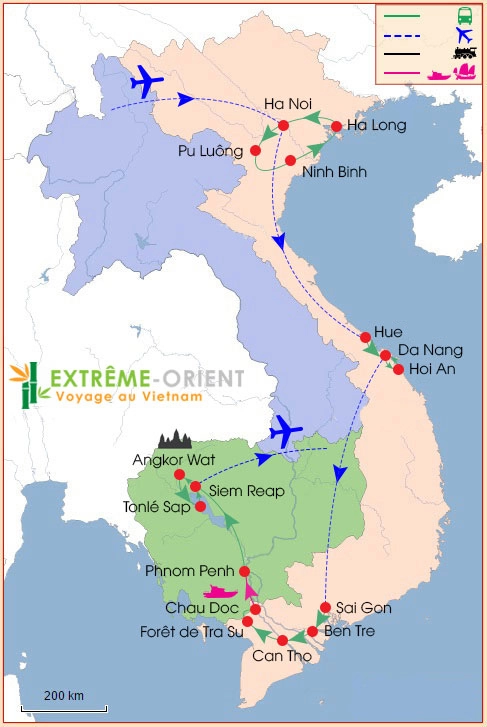 Circuit Vietnam Cambodge semaines avec l’agence locale