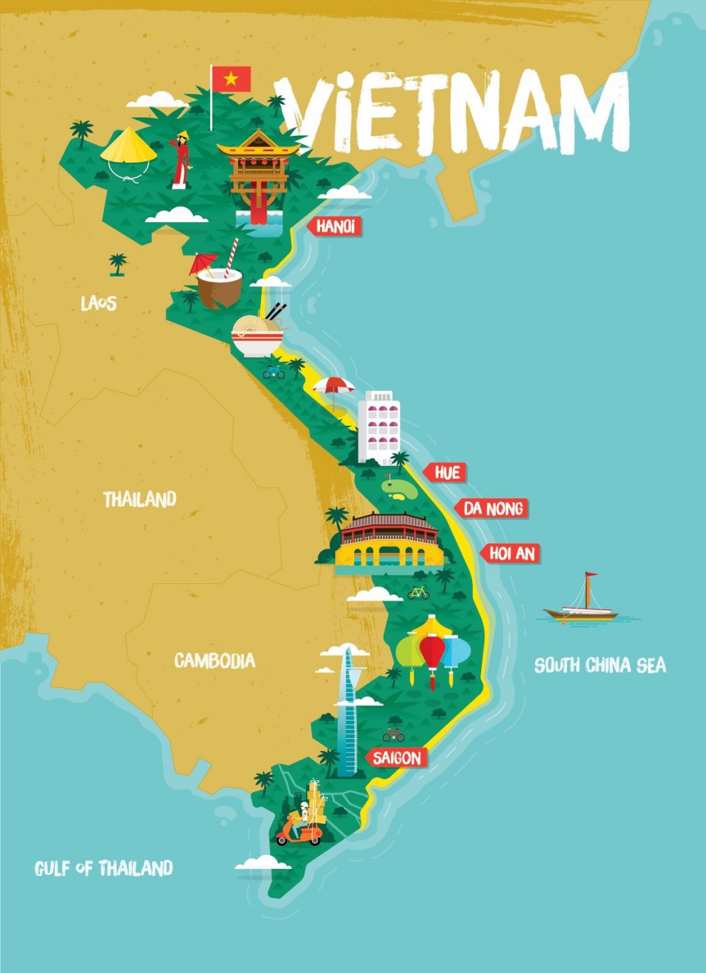mousson vietnam - carte touristique vietnam graphique compressed