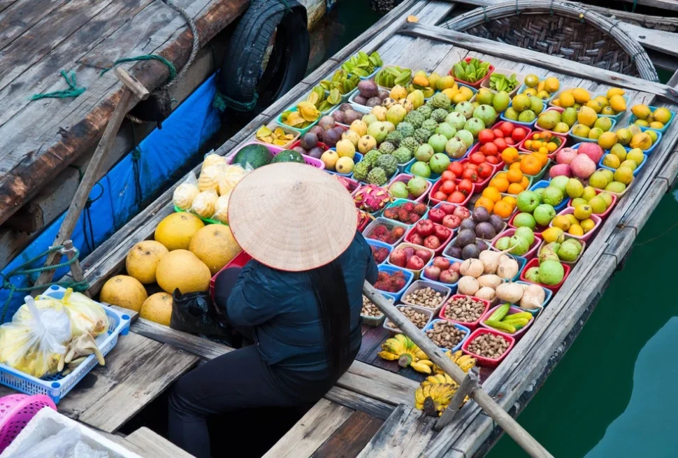 Fruits au marché flottant de Cai Rang