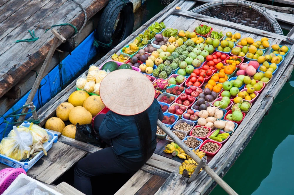 Fruits au marché flottant de Cai Rang