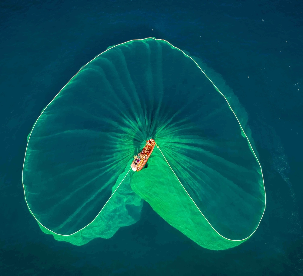 Le filet circulaire de la lagune chuon hue