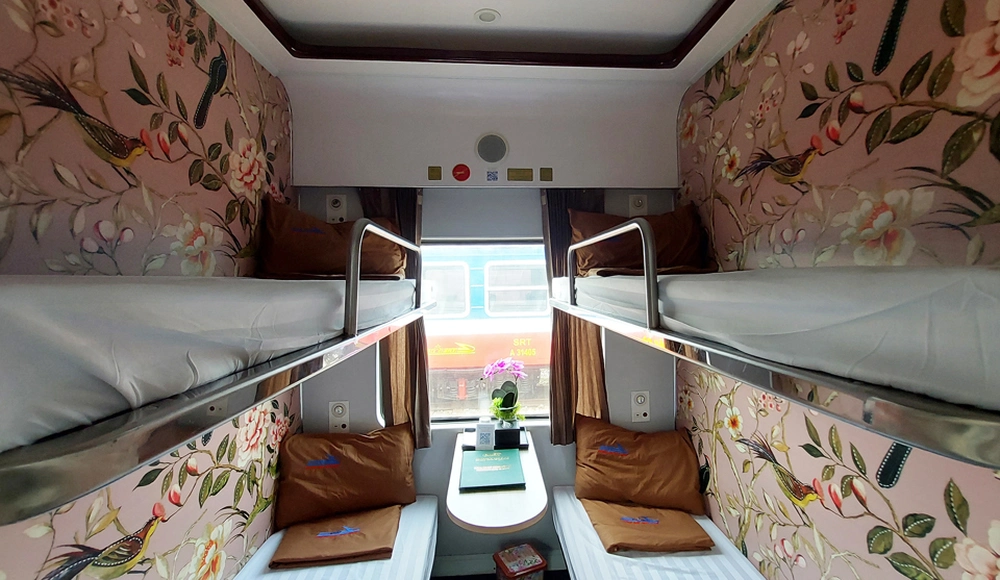Wagons couchettes du train vietnam
