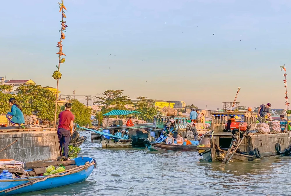 le marche flottant Tra On vinh long