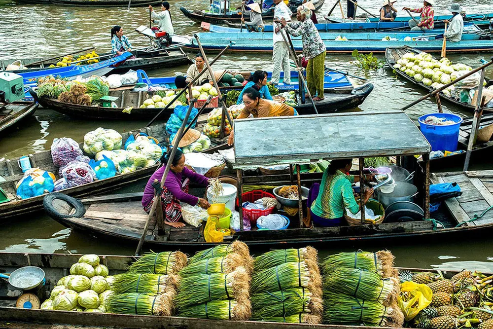 marché flottant de Tra On vinh long
